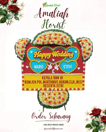 Papan Bunga Pernikahan Teras